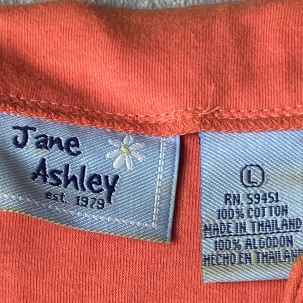 Jane Ashley Shirt Womens Large embroidered Mature Career Lifestyle Everyday - Picture 3 of 6